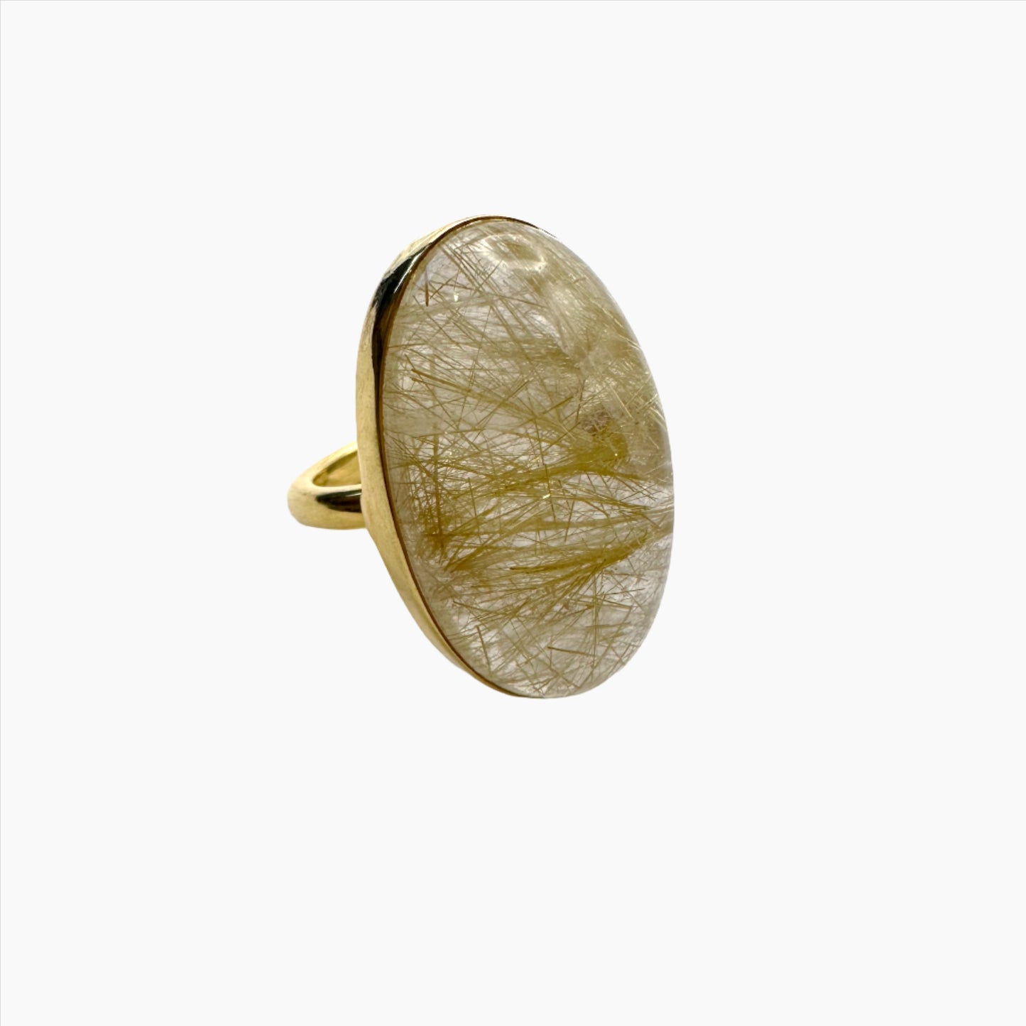 Image of Gemstone Ring: #197 Rutilated Quartz, Size 7