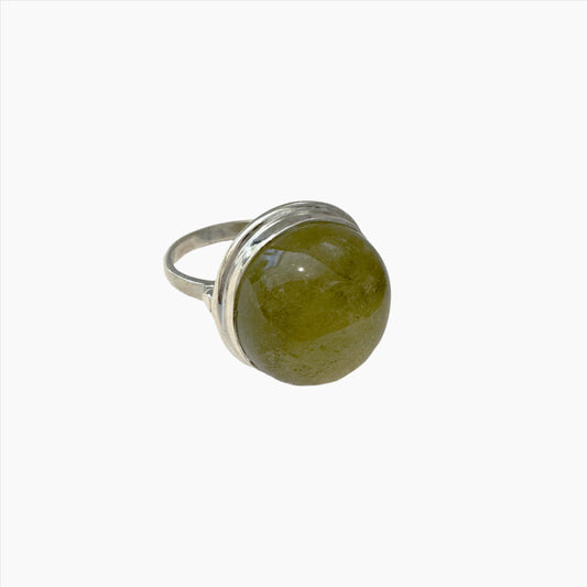 Image of Gemstone Ring: #19 Tourmaline Lt Green, Size 10