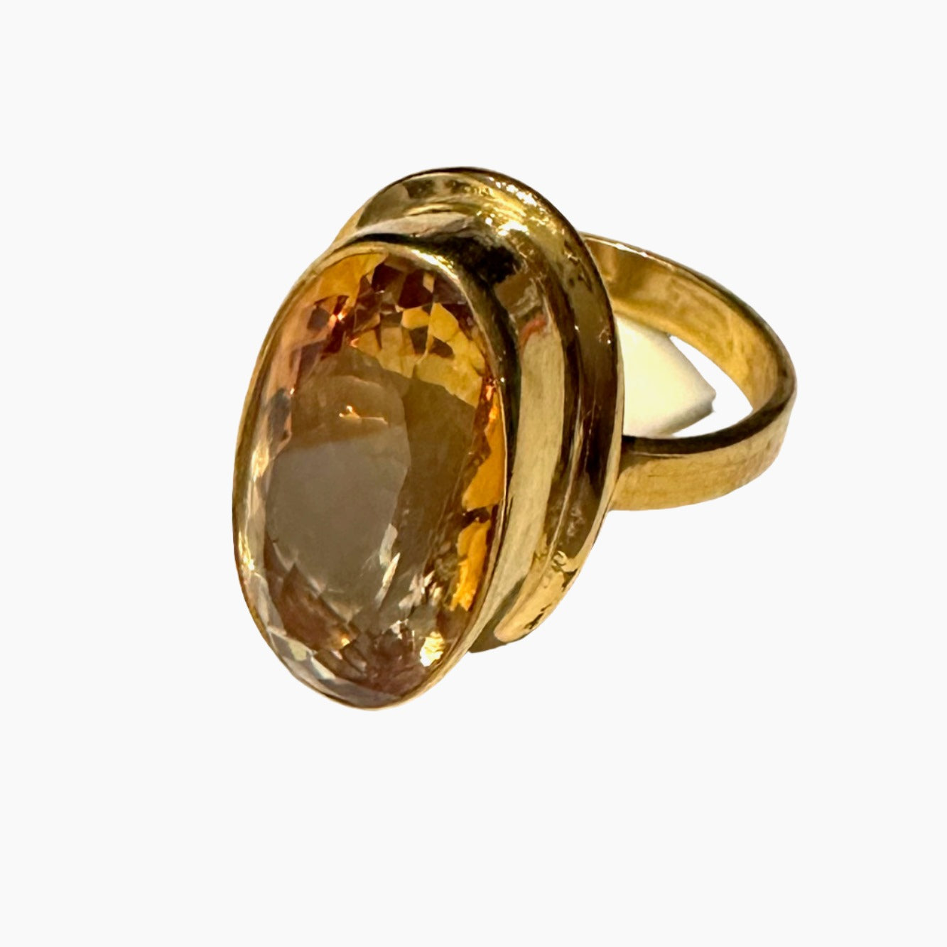 Image of Gemstone Ring: #30 Citrine Natural, Size 6.5