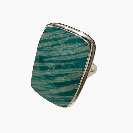 Image of Gemstone Ring: #33 Amazonite, Size 10