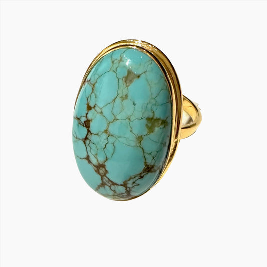 Image of Gemstone Ring: #40 Turquoise, Size 10