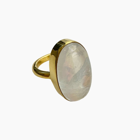 Image of Gemstone Ring: #46 Moonstone, Size 6.5