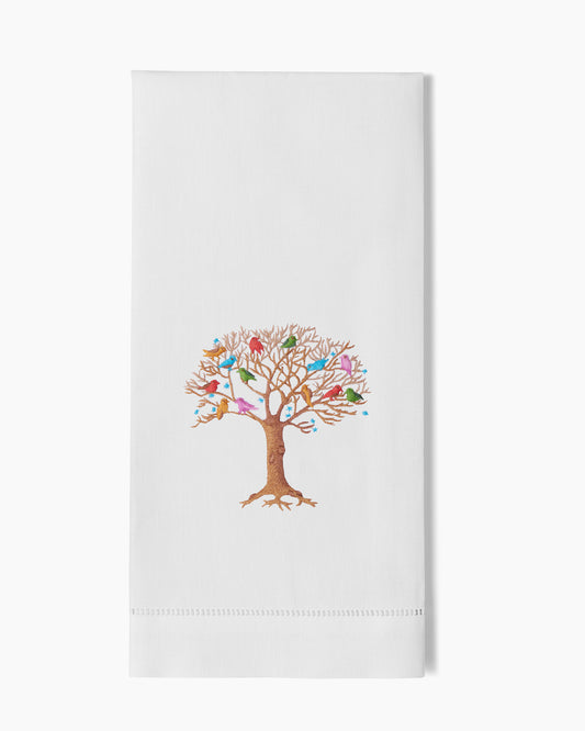 Tree Birds Hand Towel