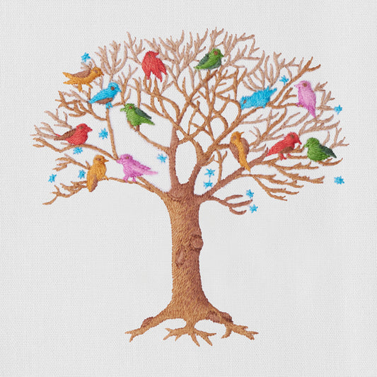 Tree Birds Hand Towel