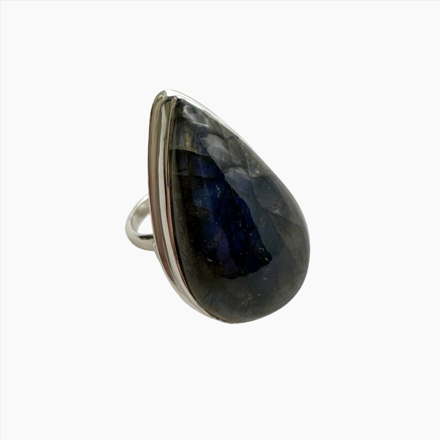 Image of Gemstone Ring: #60 Labradorite, Size 6.5