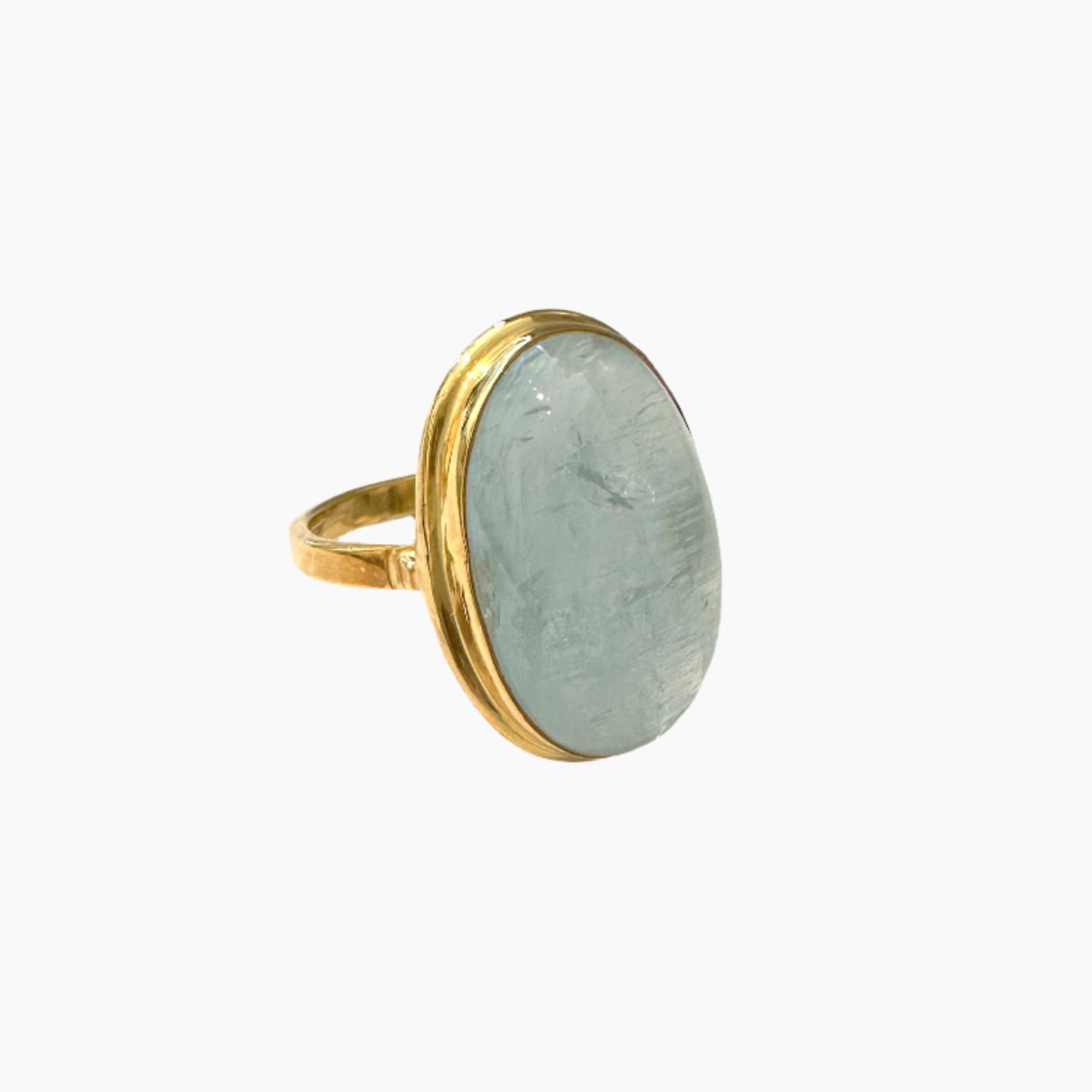 Image of Gemstone Ring: #66 Aquamarine, Size 6.5