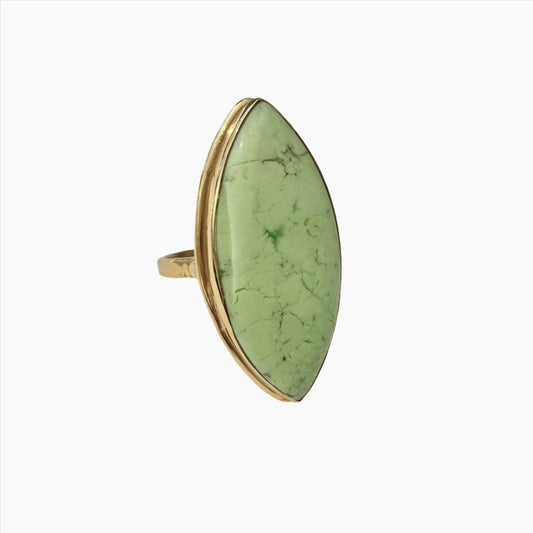 Image for Gemstone Ring: #74 Lemon Chrysoprase, Size 6.5