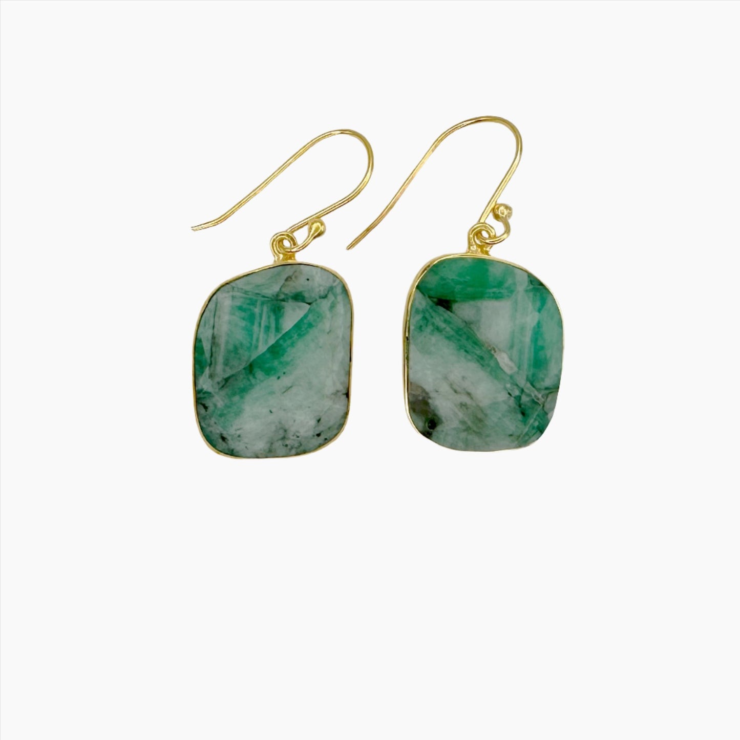 Image of Gemstone Earrings: #92 Emerald