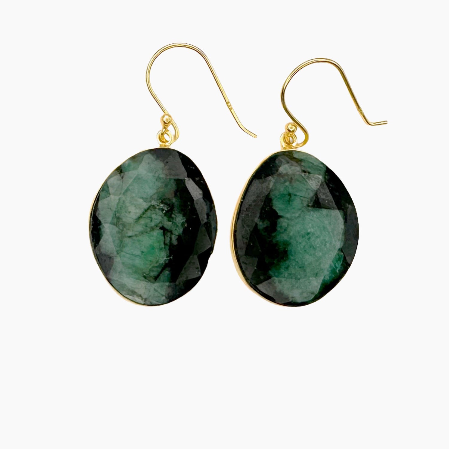 Image of Gemstone Earrings: #93 Emerald