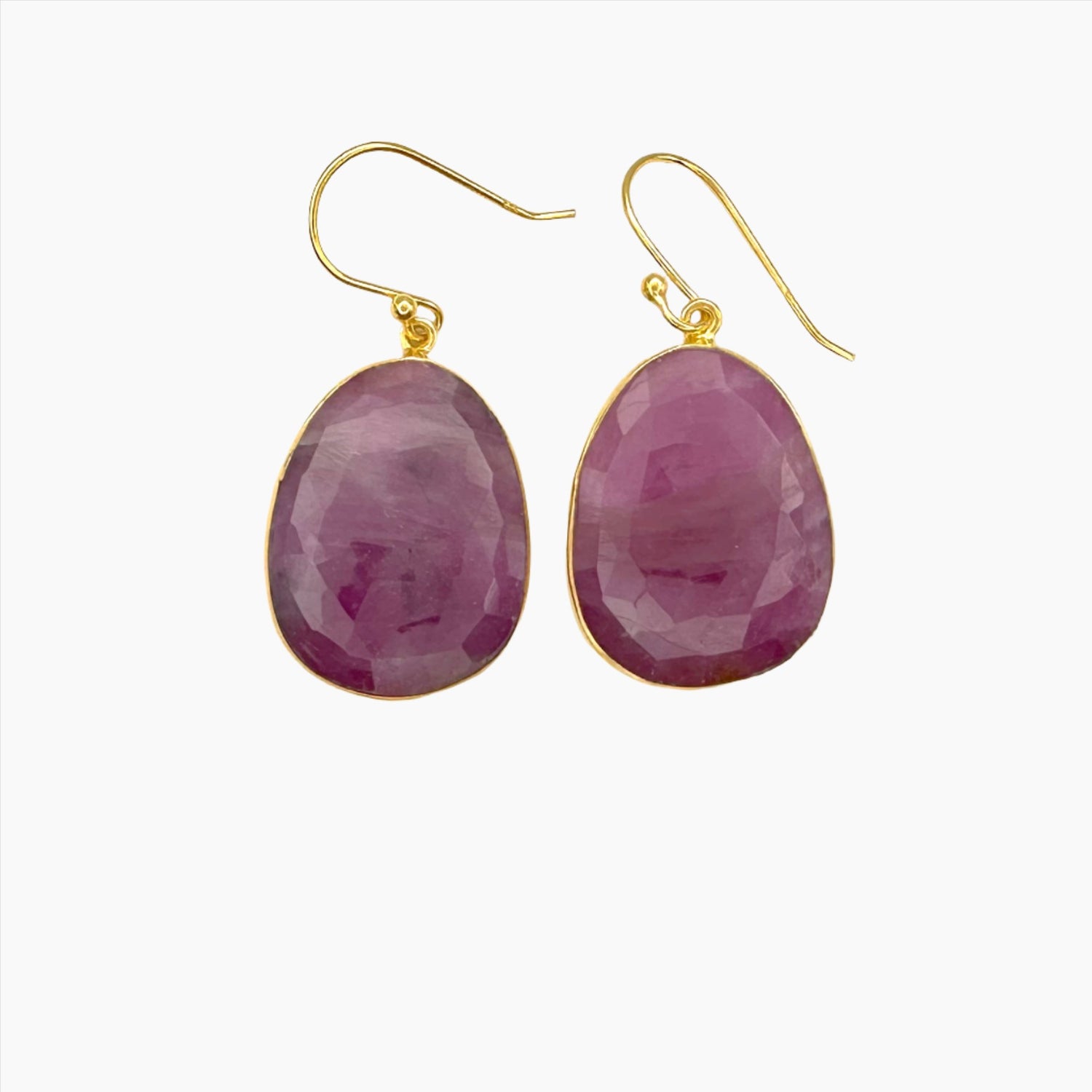 Image of Gemstone Earrings: #96 Sapphire Pink