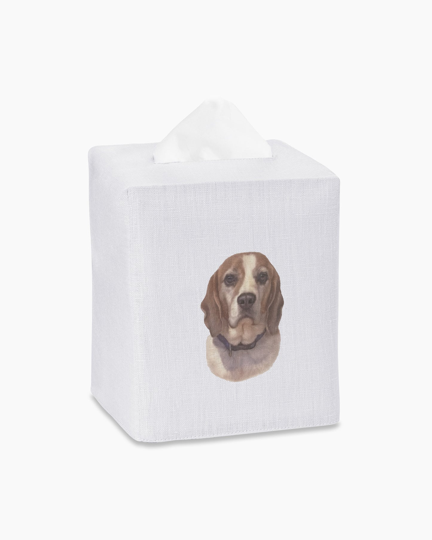 Beagle Linen Tissue Box Cover