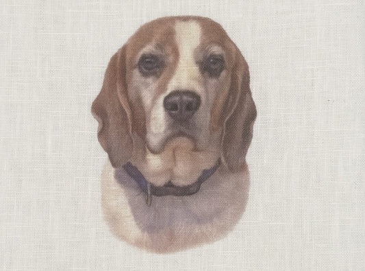 Beagle Linen Tissue Box Cover