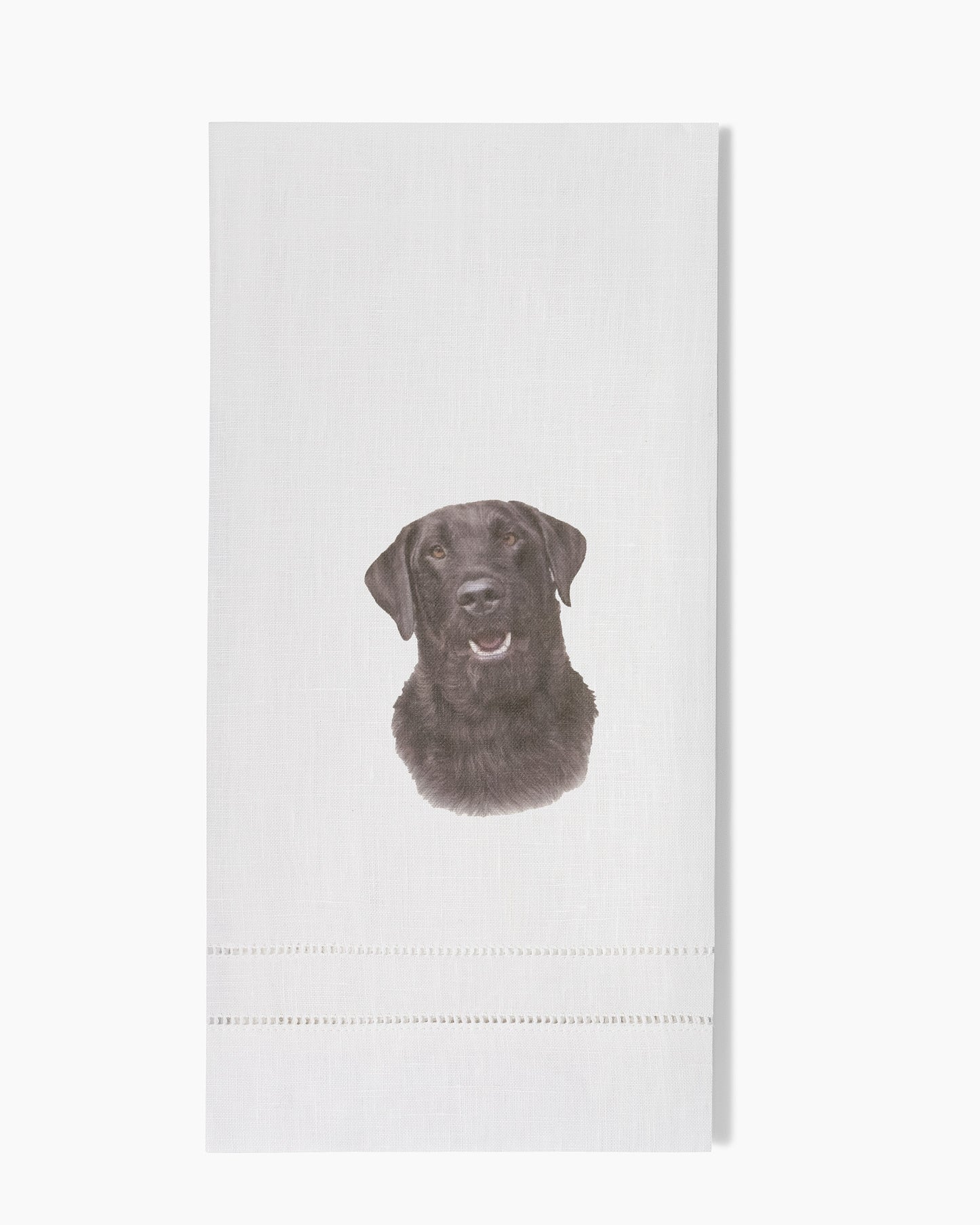 Black Lab Linen Hand Towel