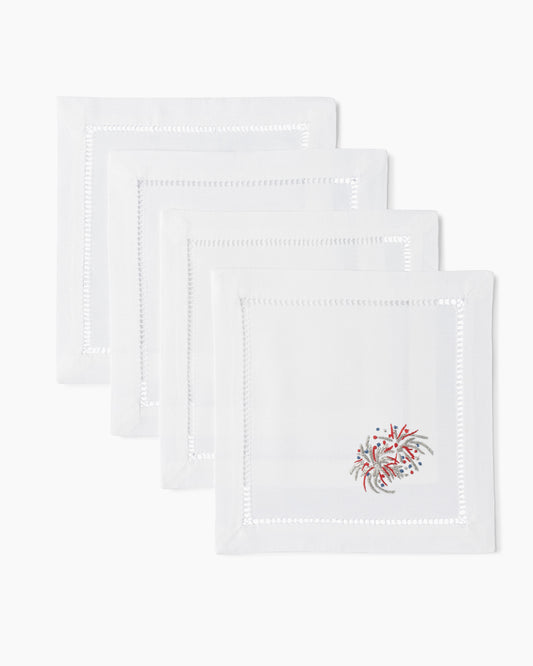 Happy 4th Fireworks Cocktail Napkins