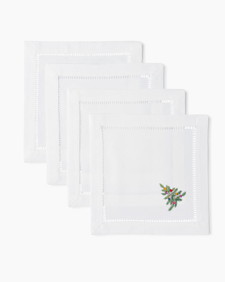 Stitched Line Design Cotton Blend Napkins (Set of 4) - On Sale