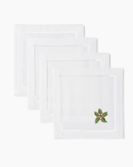 Holly Gold Cocktail Napkins