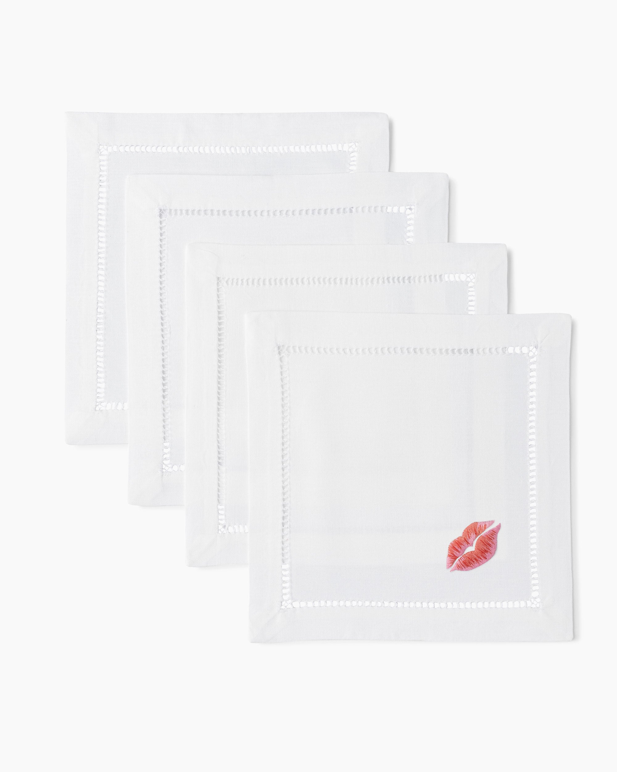 Kiss Cocktail Napkins, Set of 4