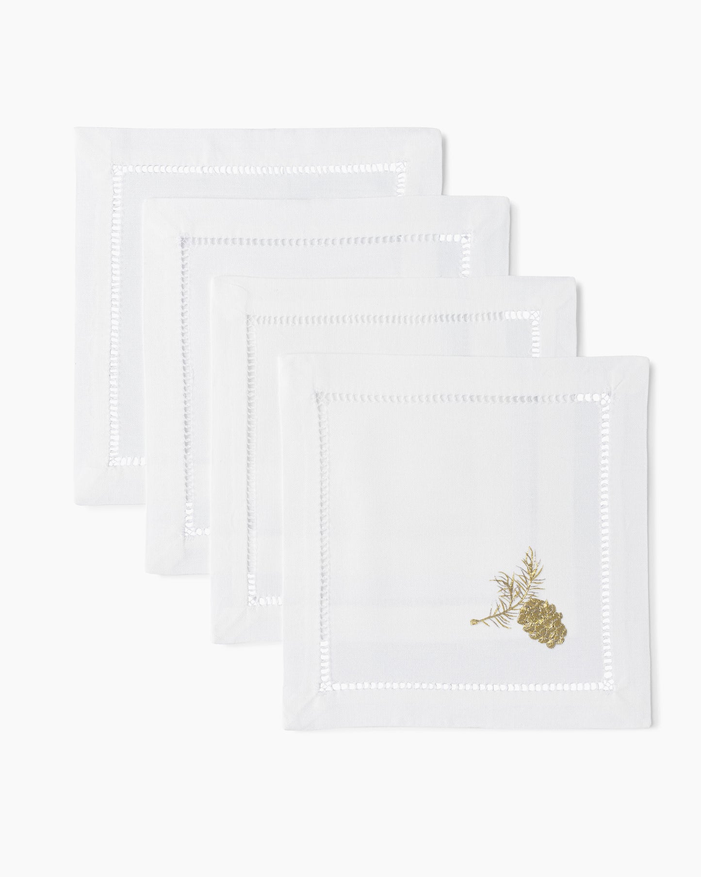 Pinecone Gold Cocktail Napkins