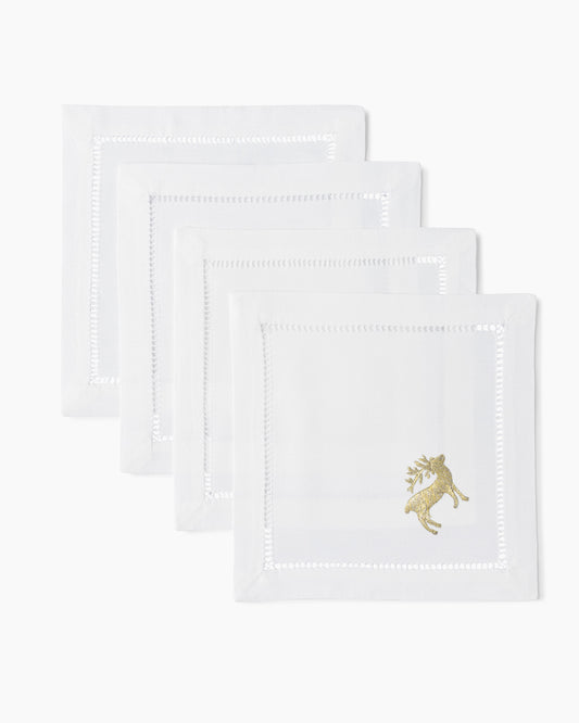Reindeer Gold Cocktail Napkins
