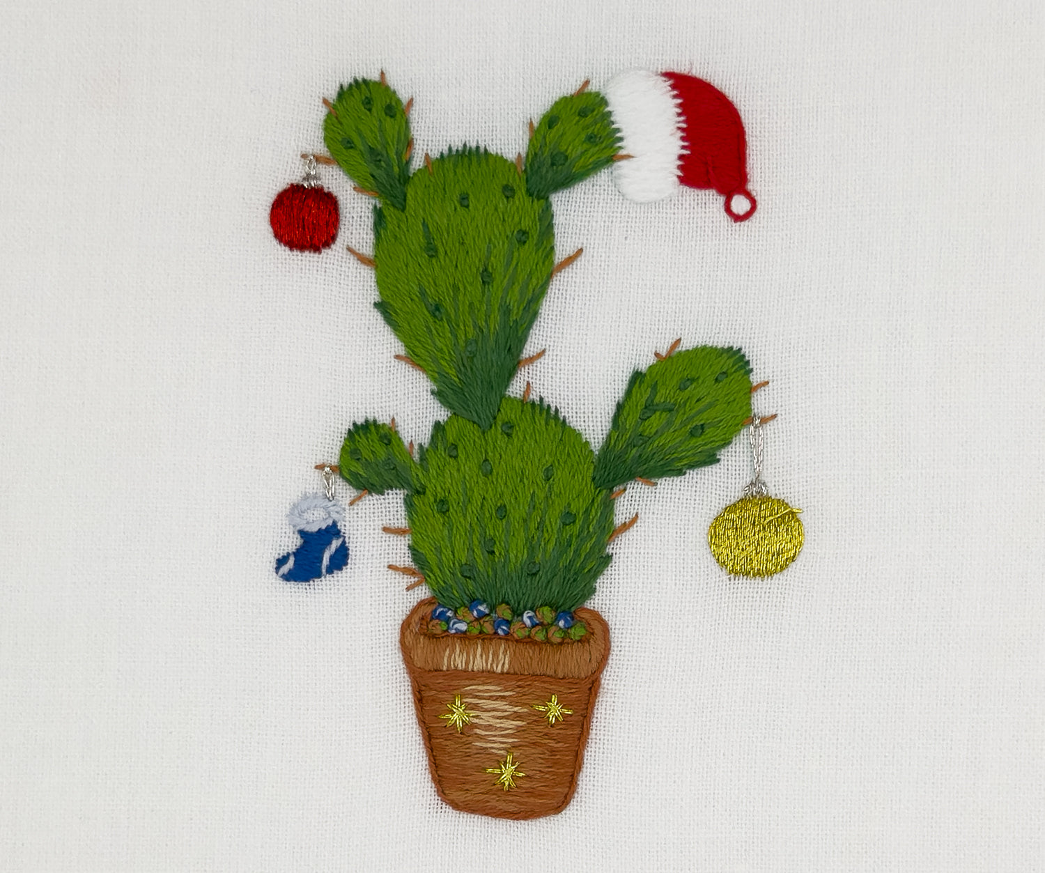 Cactus Christmas Tissue Box Cover - Thumbnail 3