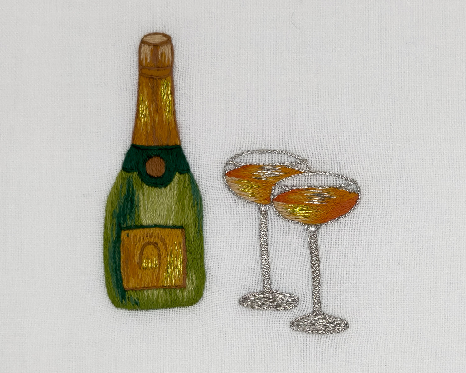 Image of a Henry Handwork Champagne Coupes motif.