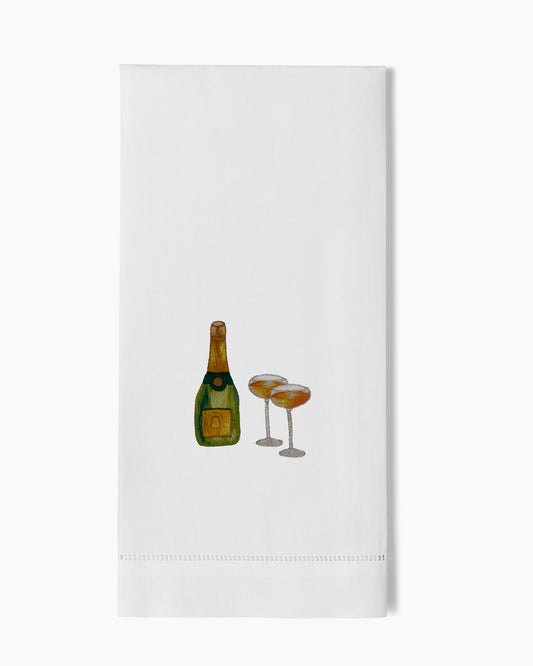 Champagne Coupes Hand Towel