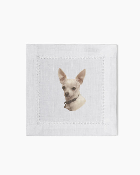 Chihuahua Linen Cocktail Napkins