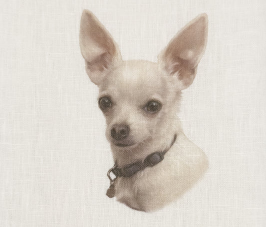 Chihuahua Linen Tissue Box Cover