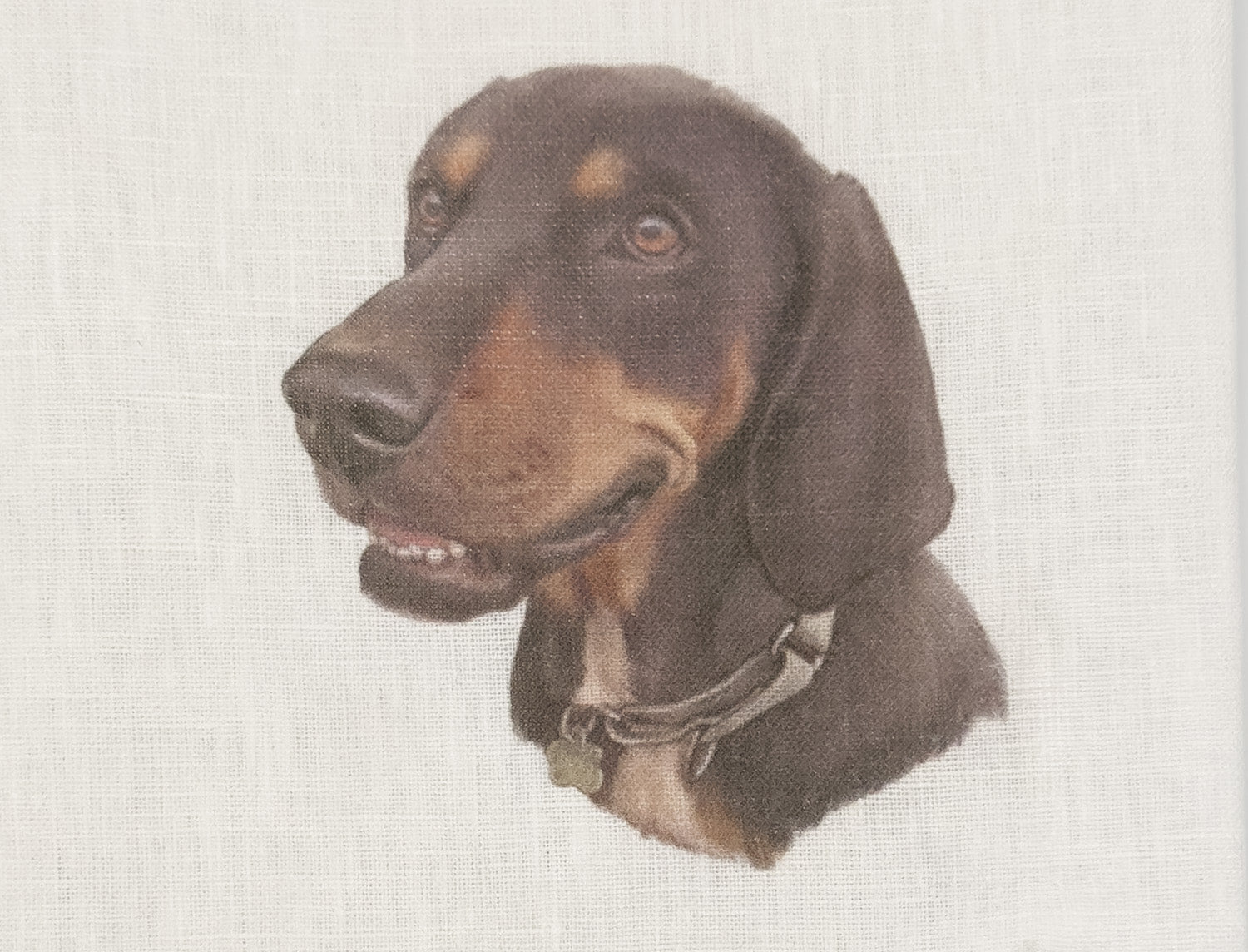 Dachshund Linen Hand Towel - Thumbnail 5