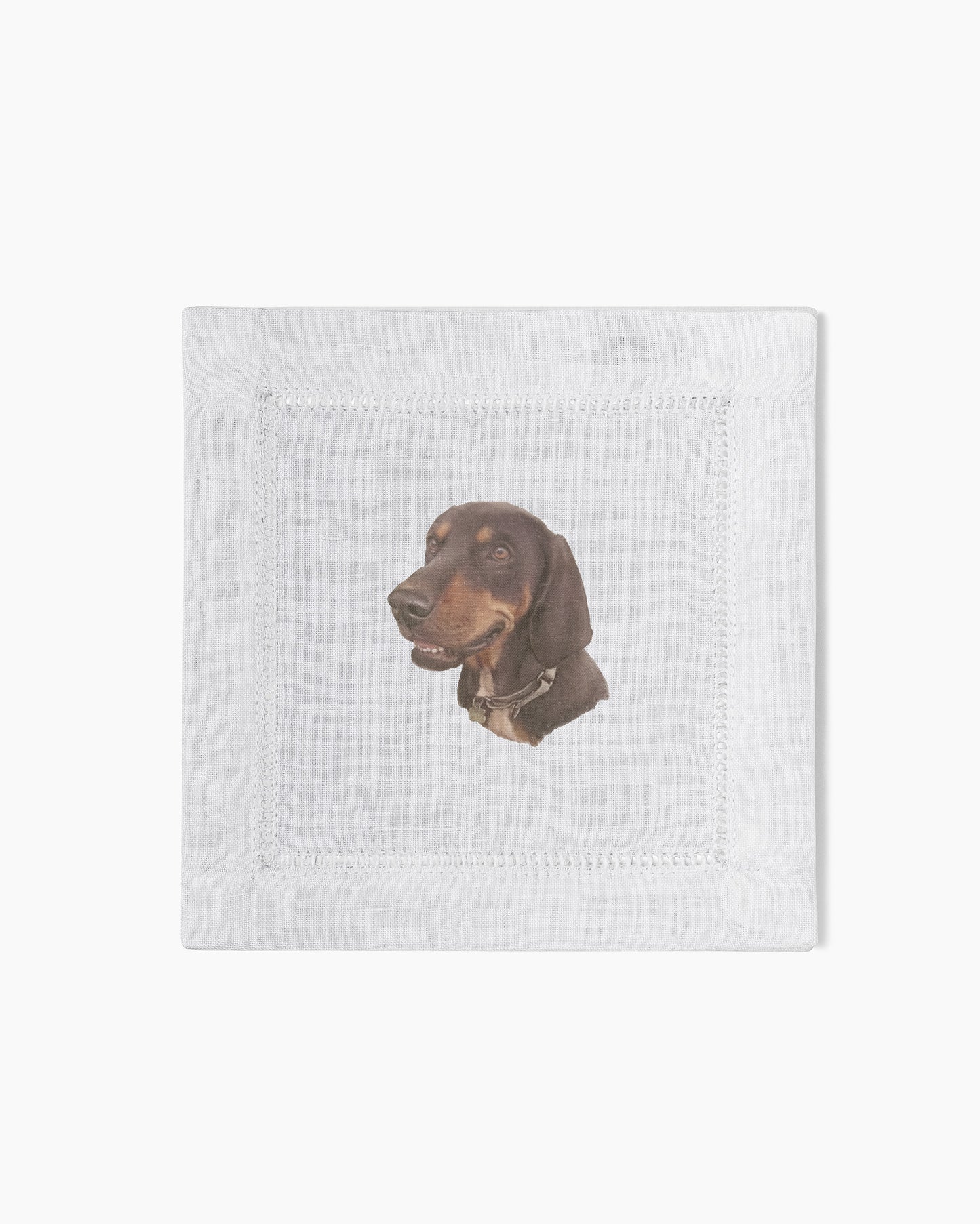 Dachshund Linen Cocktail Napkins