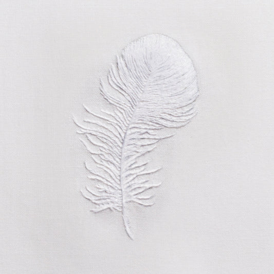 Feather White Hand Towel