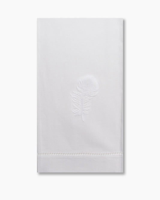 Feather White Hand Towel