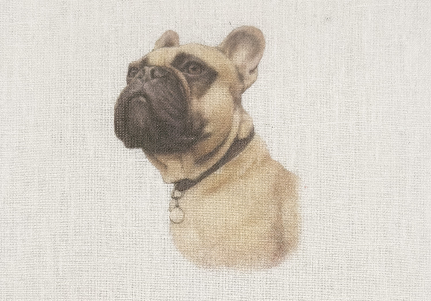French Bulldog Linen Hand Towel - Thumbnail 5