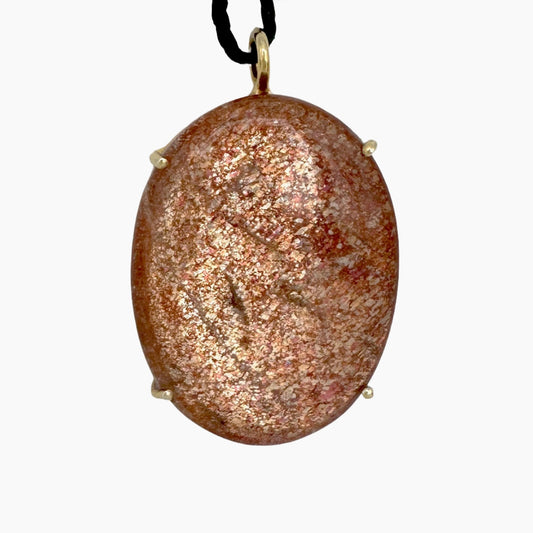 Image of Gemstone Pendant: #02 Sunstone Oval