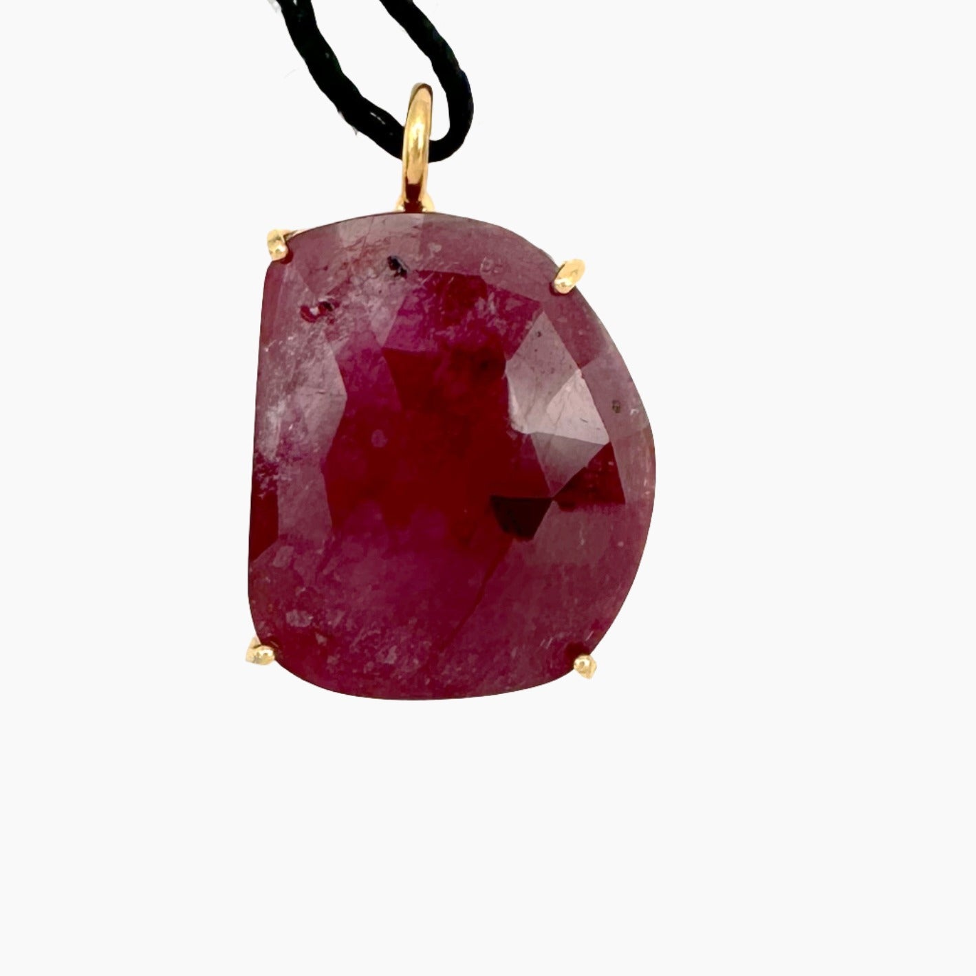 Image of Gemstone Pendant: #104 Ruby Gold