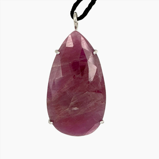 Image of Gemstone Pendant: #108 Ruby Cut Teardrop