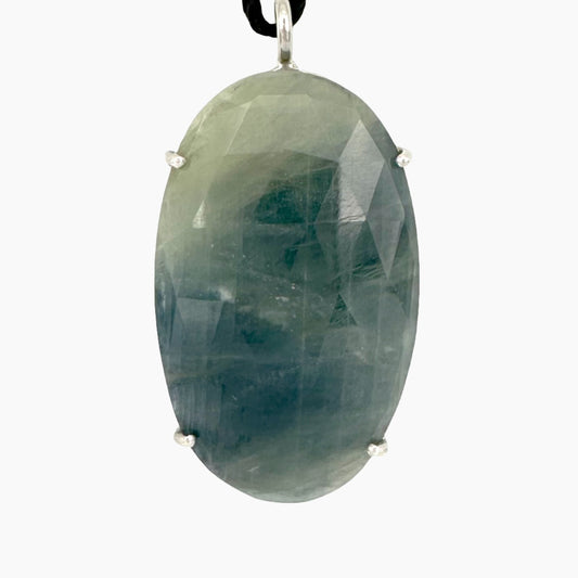 Image of Gemstone Pendant: #118 Sapphire Blue Green