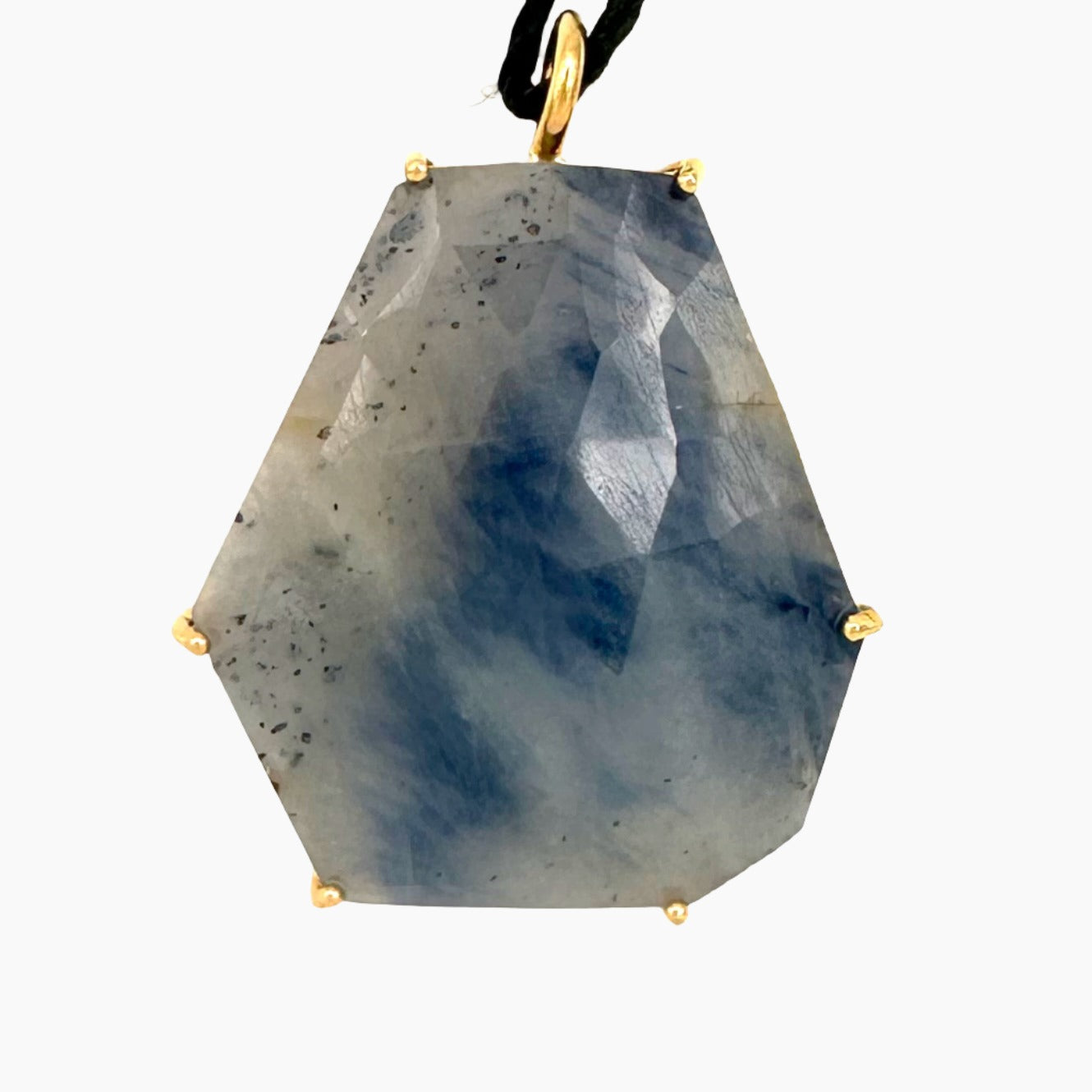 Image of Gemstone Pendant: #126 Sapphire Blue White Gold