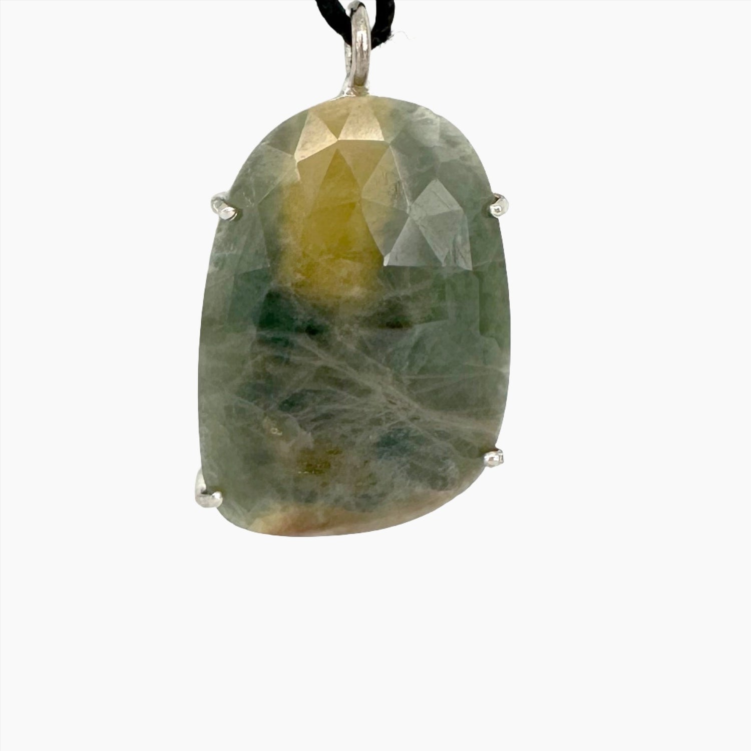 Image of Gemstone Pendant: #127 Sapphire Green Yellow