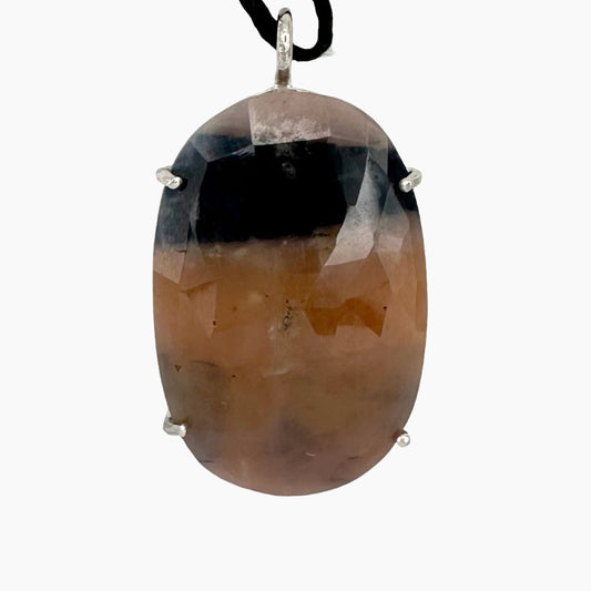 Image of Gemstone Pendant: #128 Sapphire Orange Blue