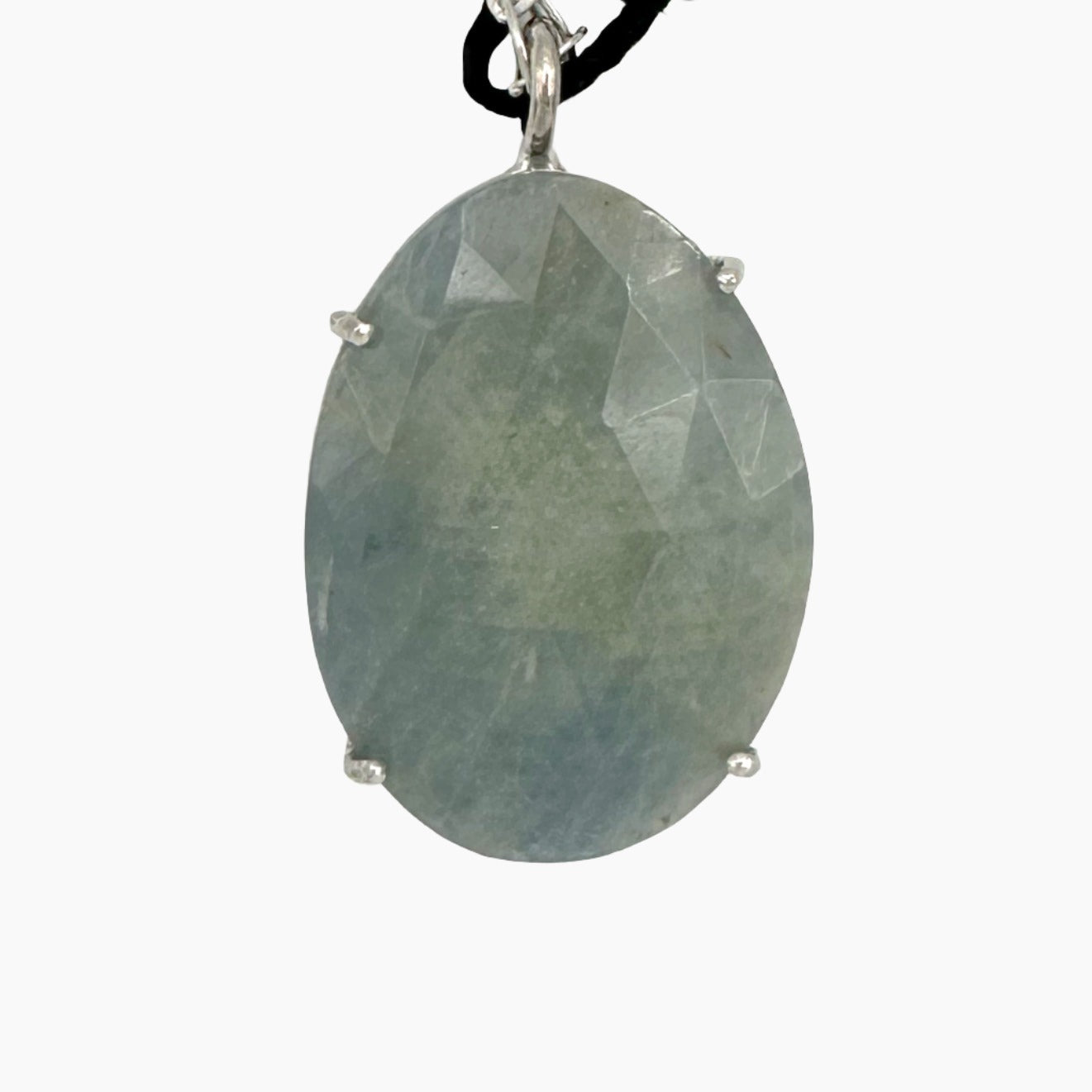 Image of Gemstone Pendant: #129 Sapphire Lt Green Blue