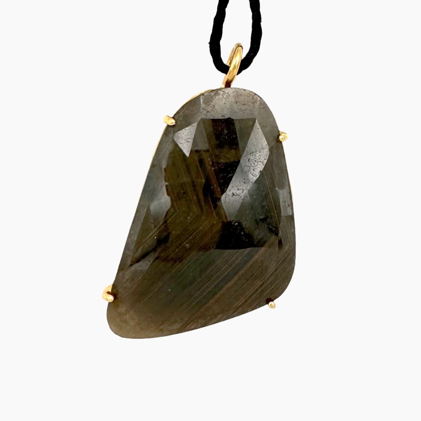 Image of Gemstone Pendant: #130 Sapphire Golden Gold