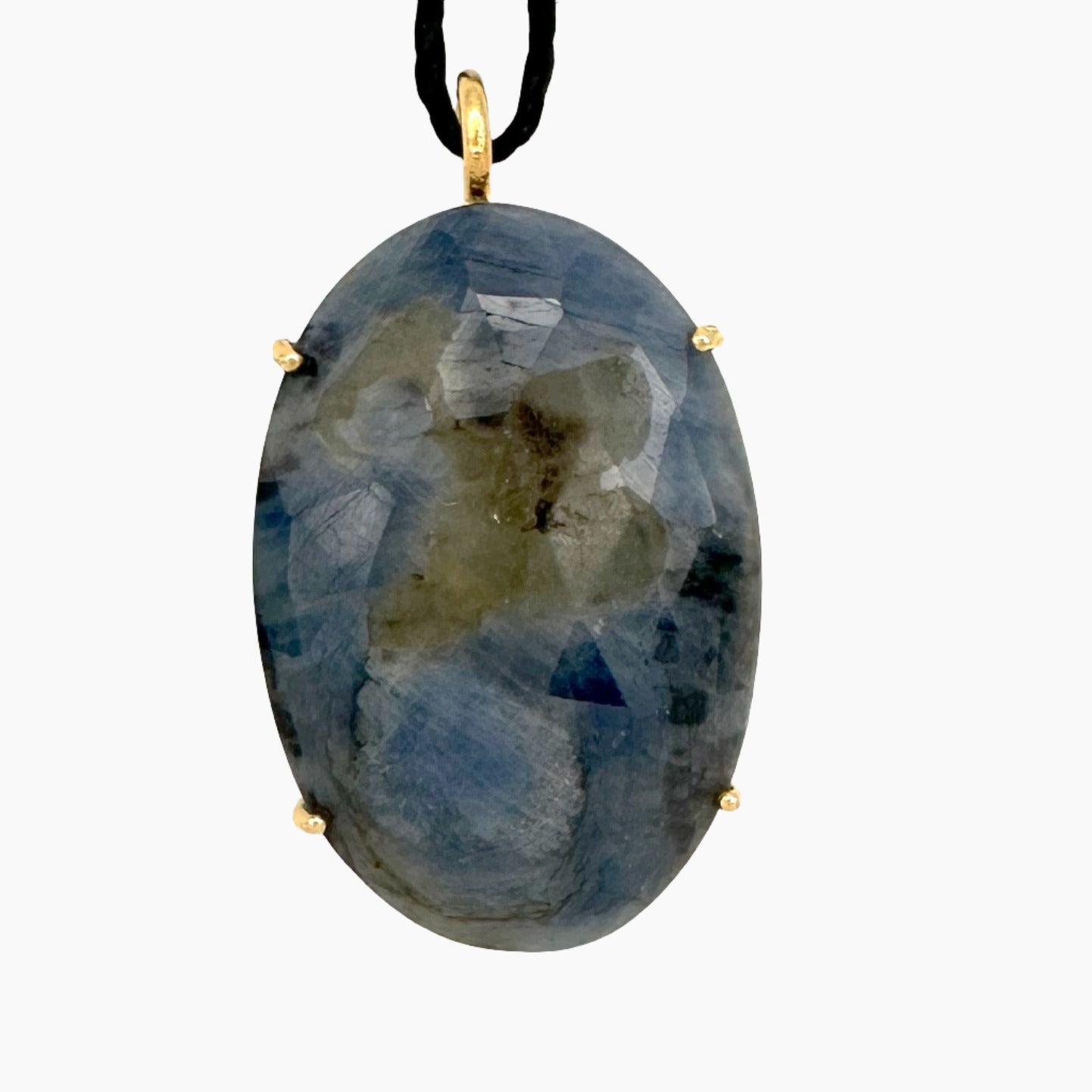 Image of Gemstone Pendant: #135 Sapphire Blue Multi Cabazon