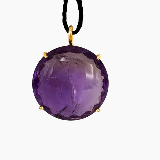 Image of Gemstone Pendant: #15 Amethyst Cut