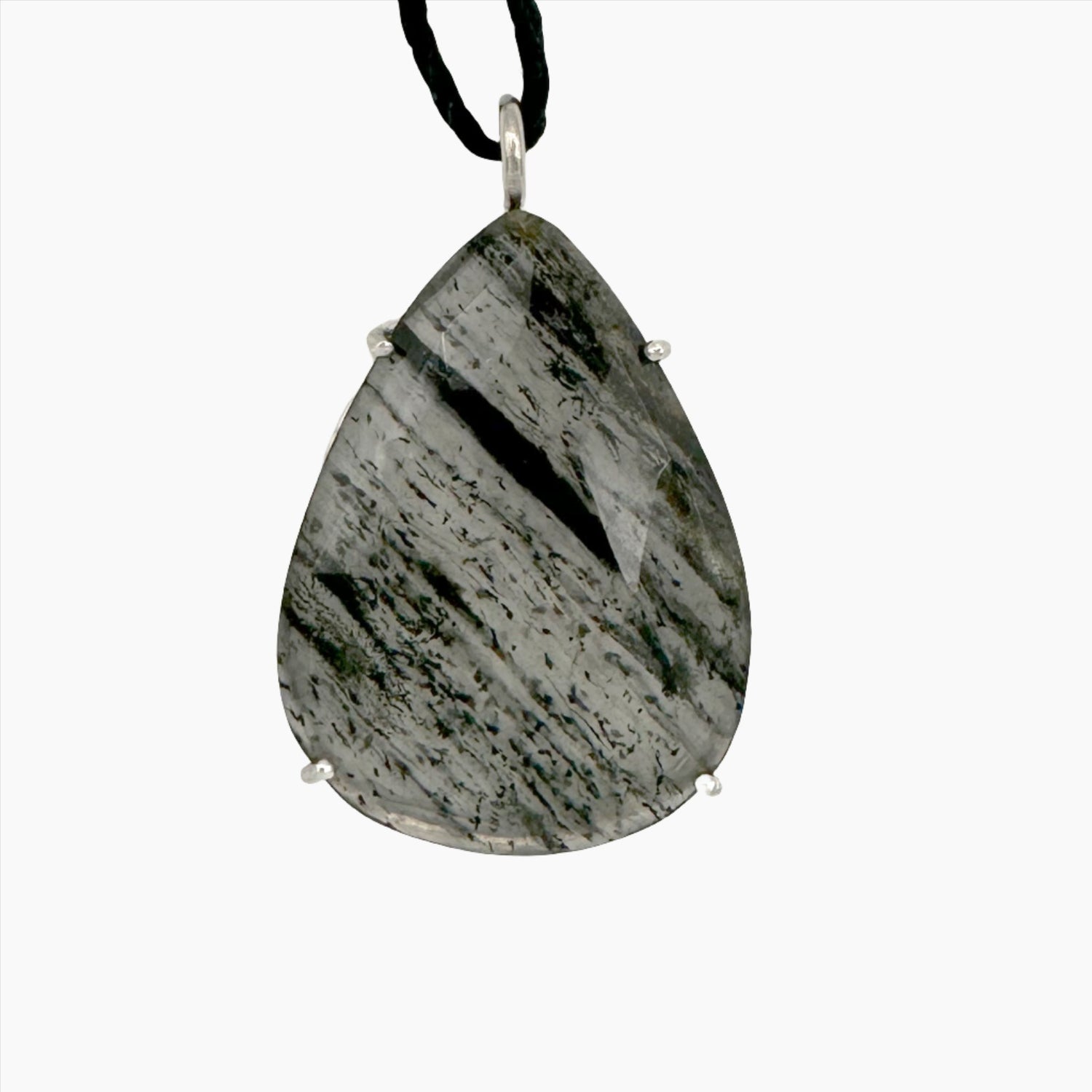 Image of Gemstone Pendant: #59 Black Rutilated Quartz