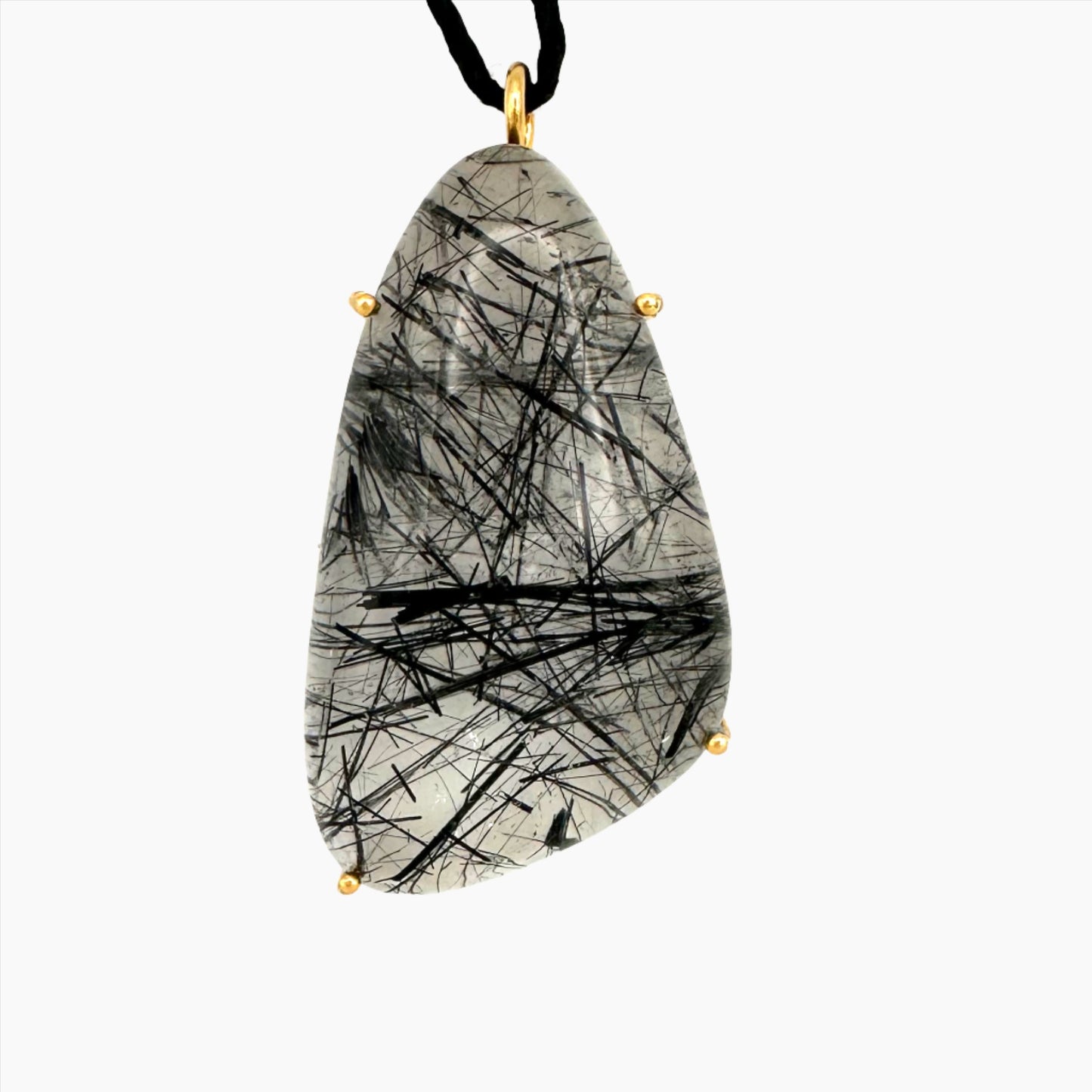 Image of Gemstone Pendant: #60 Black Rutilated Quartz