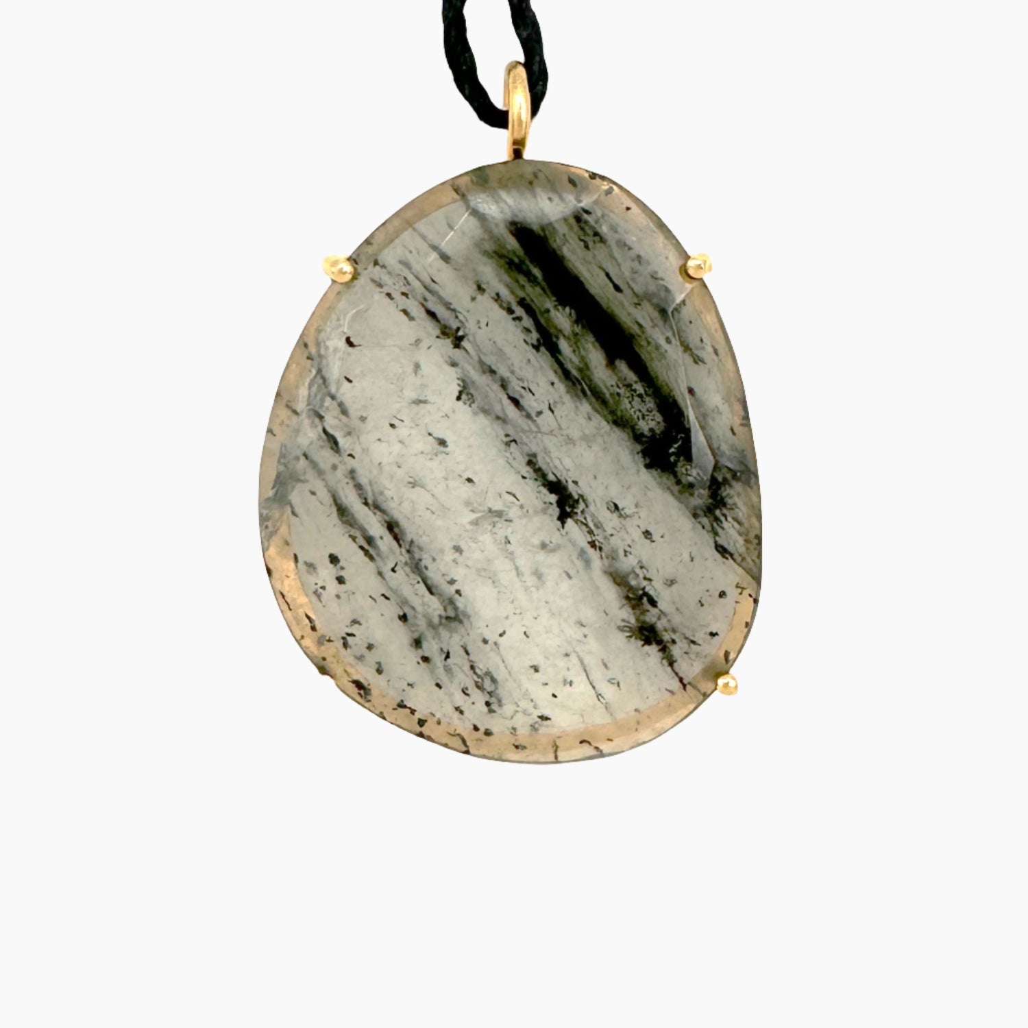 Image of Gemstone Pendant: #61 Black Rutilated Quartz