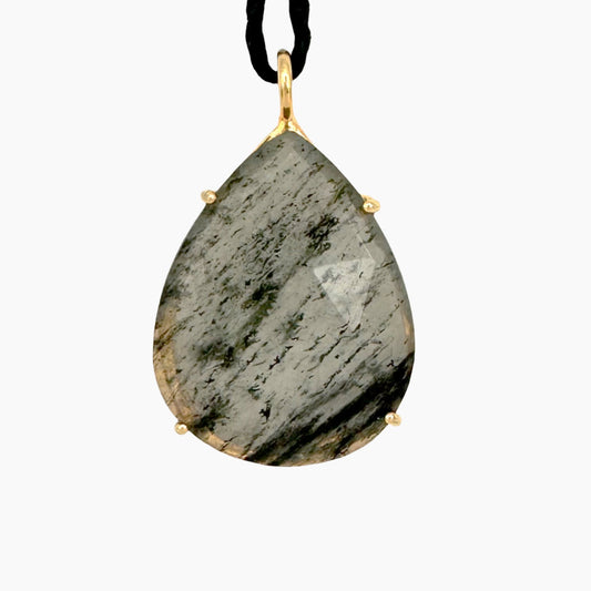 Image of Gemstone Pendant: #63 Black Rutilated Quartz