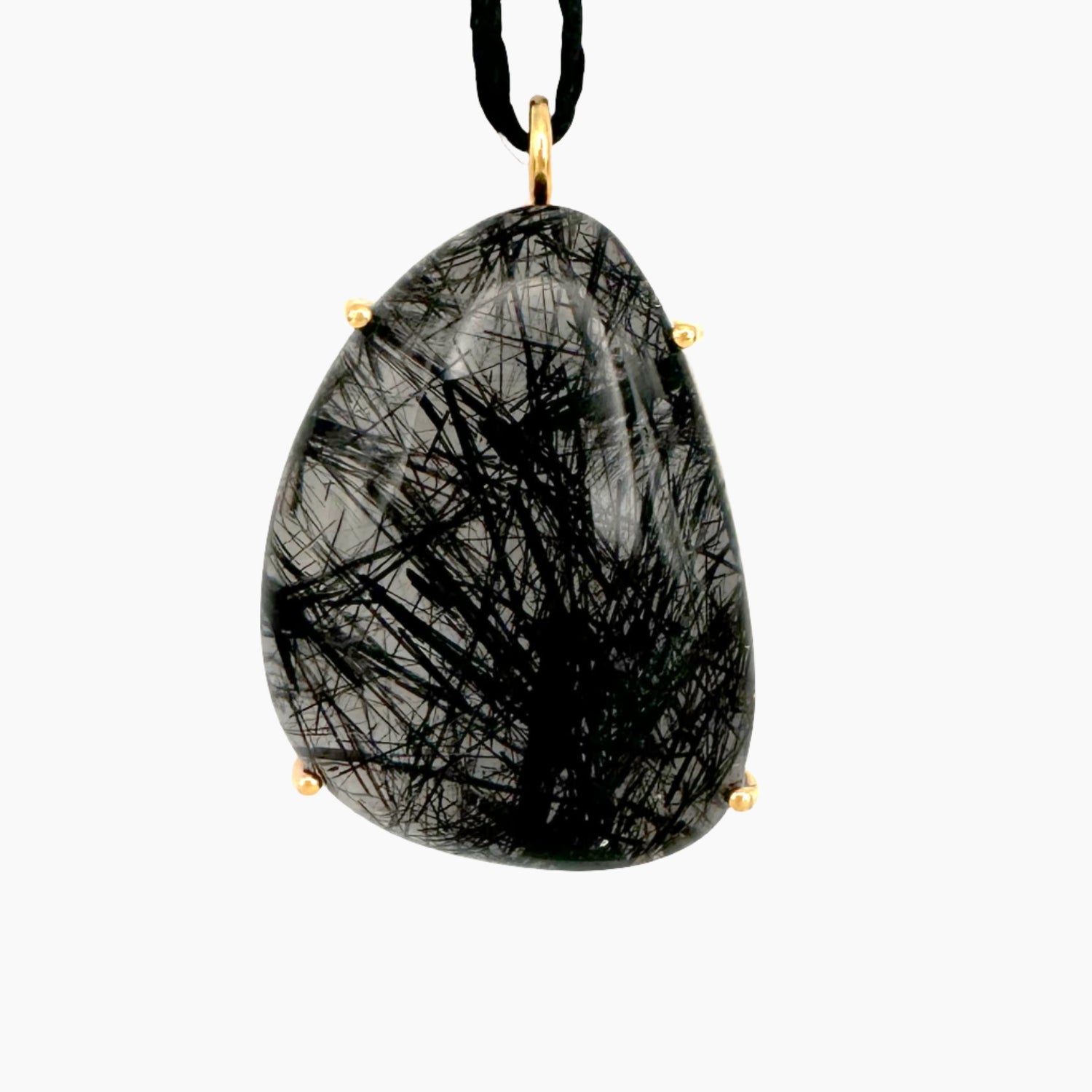 Image of Gemstone Pendant: #64 Black Rutilated Quartz