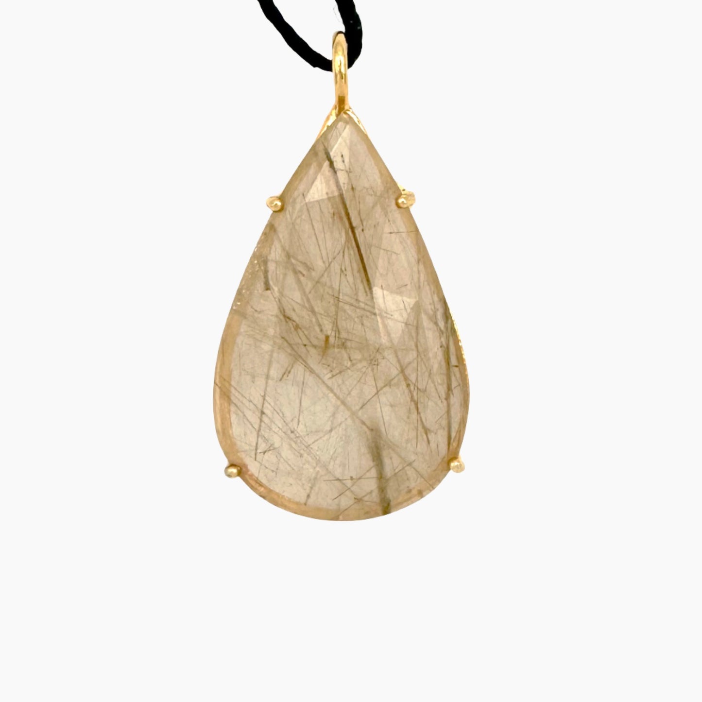 Image of Gemstone Pendant: #69 A Gold Rutilated Quartz Cut